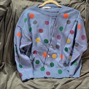 Diagonal button front cardigan